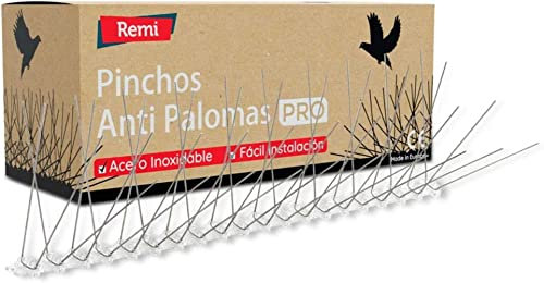 Remi Hogar Pack Pinchos/Puas Anti Palomas de 1/3/5 Metros de Acero Inoxidable, (1 Metro)