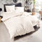 Giancasa Mako Satin Bettwäsche modern Uni seidig weich Baumwolle Reißverschluss Schlafzimmer 155 X 220 cm, 1 x Kissenbezug 80x80 cm Champagner