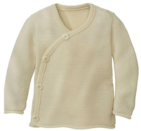 Disana Baby-Jacke Baby & Kinder - 100% Bio-Merino - atmungsaktiv, angenehm warm Unisex Gr. 50 – 92 – nachhaltig & fair – mit Wickelverschluss - Made in Germany | Natur Gr. 86-92