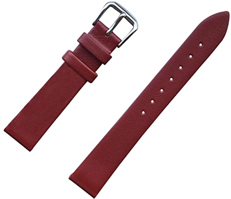 MZBUTIQ Uhrenarmband Leder Ersatz für Dünn Weich Damen 10mm Rot