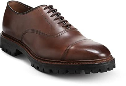 Allen Edmonds Men's Park Avenue Cap Toe Lace Up Leather Oxford Lug Dress Shoe, chili, 11.5