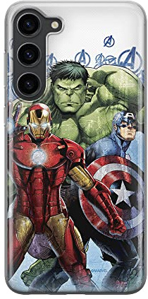 ERT Group Handyhülle für Samsung S23 Original und offiziell Lizenziertes Marvel Muster Avengers 009 optimal an die Form des Handy angepasst, hülle aus TPU