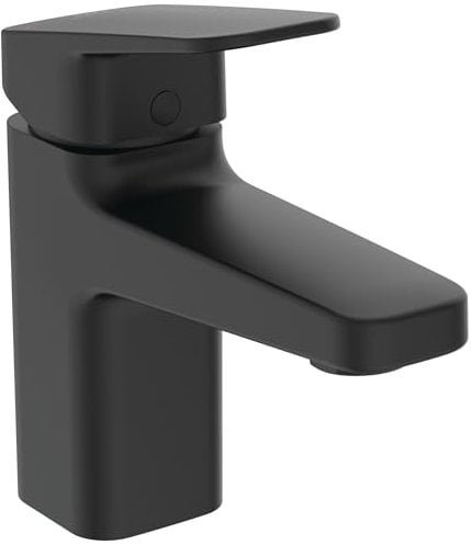 Ideal Standard - Ceraplan, Miscelatore monocomando per lavabo, Rubinetto con bocca di erogazione fissa, Nero seta