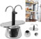 2 Cup Stovetop Espresso Maker, 100ml Double Head Moka Pot, Durable Food Grade Stainless Steel Mocha Coffee Pot Easy to Clean Coffee Maker for DIY Coffee