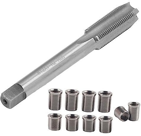 Zündkerzengewinde, Werkzeug M10 X 1,0 Bolzen M12 X 1,0 M10 X 1,0 Gewindereparatur Reparatursätze Zündkerzenausblas für Wasserhahn Autozubehör Hardware-Kit