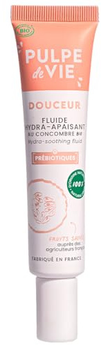 Pulpe de Vie - Flüssigcreme, zertifiziert Bio Calm Me, 40 ml – Anti-Gaspi! Gurke – feuchtigkeitsspendend & beruhigend – für empfindliche Haut – 100% natürlich