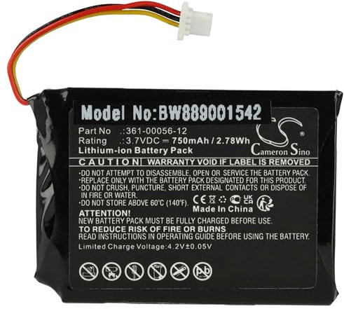 vhbw Akku kompatibel mit Garmin Edge Explore 2, DEZL OTR700 GPS Navigation Navi (750 mAh, 3,7 V, Li-Ion)
