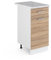 Vicco Unterschrank R-Line, Sonoma/Weiß, 40 cm mit Schublade, mit Arbeitsplatte