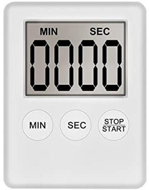 Minuteur Cuisine, Minuteur De Cuisine Numérique, Minuterie Numérique, Minuterie de Cuisine, Chronomètre Minuterie Aimanté, LED Compte à rebours pour Cuisiner, Jouer, Cuisiner (Blanc)