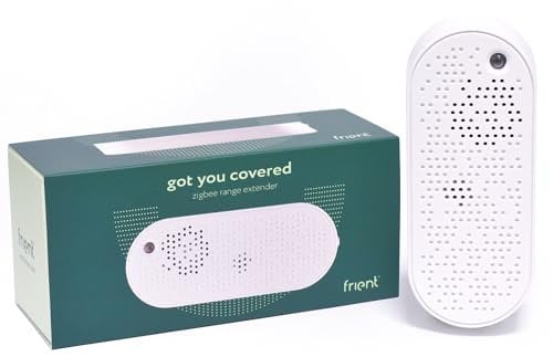 frient Zigbee Range Extender | Ripetitore di segnale Zigbee | Batteria di riserva | Facile installazione | Funziona con SmartThings e Homey