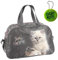 Goldkids - Sporttasche Kinder für Mädchen & Jungen - Umhängetasche mit Katze Motiv - Schwimmtasche mit verstärktem Boden - Trainingstasche 40 cm x 25 cm x 15 cm
