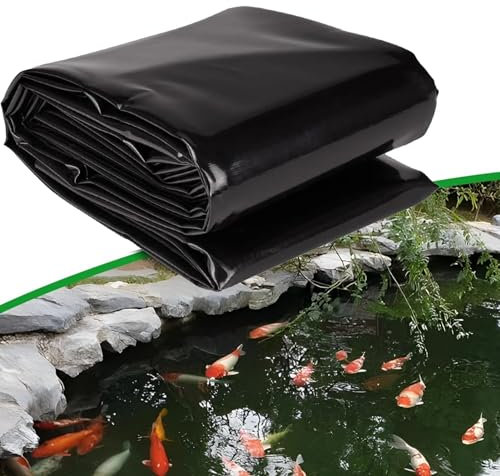 Bâche de bassin robuste imperméable 3 x 4 m, 4 x 6 m, 5 x 8 m, 7 x 10 m, membrane de piscine de jardin, revêtement d'étang en PEHD durable, feuille de polyéthylène à membrane résistante à l'humidité(3