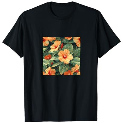 Oleander Flower Pattern Graphic T-Shirt
