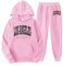 Y2K Los Angeles - Tuta da jogging da uomo, 2 pezzi, per autunno e inverno, traspirante, comoda felpa con cappuccio, per il tempo libero, Colore: rosa., S