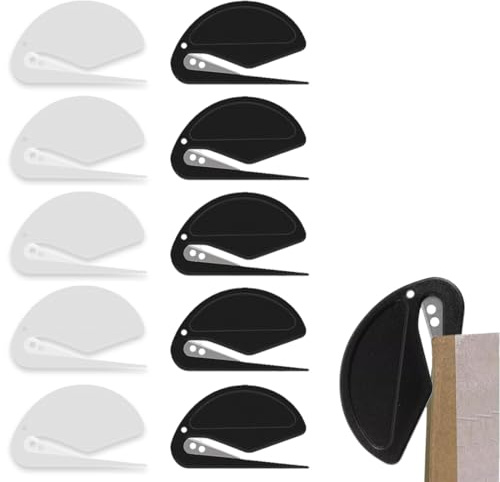 SULIUDAJI 10 Stück Letter Opener, Brieföffner, Foil Knife Foil Cutter With Metal Blade, Plastic Slitter Efficient Mail Opener Tool For Packaging, Post And Paper Cutting