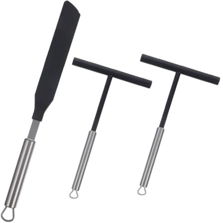 PHENOFICE Edelstahl Crepes Verteiler Mit Spachtel Und Teigverteiler Für Gleichmäßige Pfannkuchenverteilung Langlebig Passend Für Antihaftpfannen Für Küche Restaurants Und Pancake-Shops