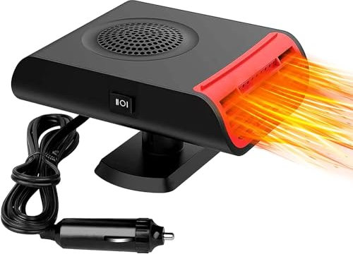 Leaflai Autoheizung,150W Tragbare Auto-heizung Anti-Fog-Auto Demister 2-in-1-Heizlüfter/Kühlventilator für den Innenbereich im Auto