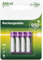Philips R03B4A95/10 AAA-Batterien, 1,2 V, 4 Stück, ideal für Geräte, die eine effiziente und langlebige Stromversorgung benötigen.