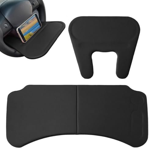 Qfdiwr Soporte para computadora portátil en el volante,Bandeja para el volante | Bandeja antideslizante para portátil para coche,Bandeja portátil para ordenador portátil para coche, bandeja de comida,