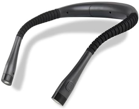 NEUTYPECHIC Lampe de Lecture de Cou 3 Couleurs et 3 Niveaux de Luminosité, Liseuse Lampe de Lecture Avec Câble de Données de Chargement, pour Lire au Lit Adaptés Lecture (gris)