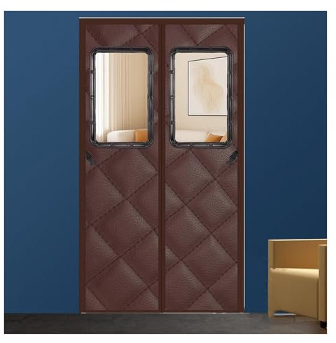 YXEHZ Winter Verdickter Türvorhang Winddichte Thermovorhang Tür Kälteschutz Wasserdicht Wärmeschutzvorhang Geeignet für Büro, Wohnzimmer, Flur, Braun(1.05x2.3m)