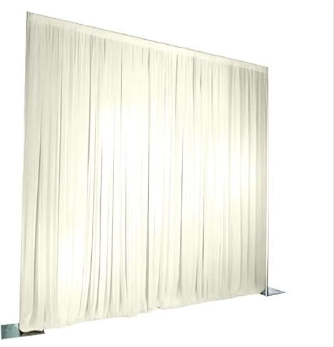 Elegant Event Essentials - Ivory-Backdrop Drape - 3MX3M - Photography Backdrop studio props - Portable Wedding Stage Photo Background - For Party Prom Wedding Banquet Christmas Birthday Celebrations