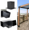 Kit di staffe per pergola a tetto inclinato, staffa a 3 vie/unidirezionale per pali in legno da 10,2 x 10,2 cm, per veranda, gazebo, pergola da cortile (B)