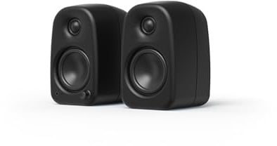 Kanto UKI 100W Active Desktop Computer Speakers with Bluetooth and USB-C | Intelligent Sub Integration | Headphone Out | Pair | Onyx