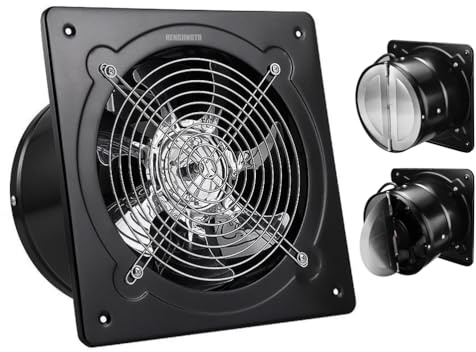 HENGJINGTR Ventola per Finestra di Aspirazione Cucina 110V/220V, 4-8 Pollici, 7 Pale Potenti, Ventilatore a Condotto per Cucina, Bagno, Ventilatore Industriale di Espulsione,7inch,220v