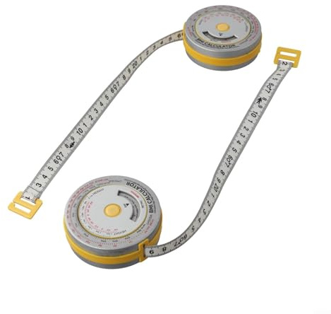 Kompaktes Maßband für Fitness-Tracking und Größenbewertung, 150 cm, Gelb
