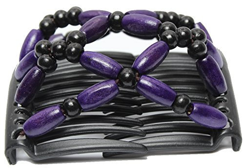 JUSTFOX - Trend African Hairclip Haarklammer Haarspange Hair Clips Haarkamm Lila