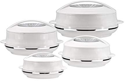 Batterie de 4 cocottes isothermes Olympic Gold, coloris beige ou blanc