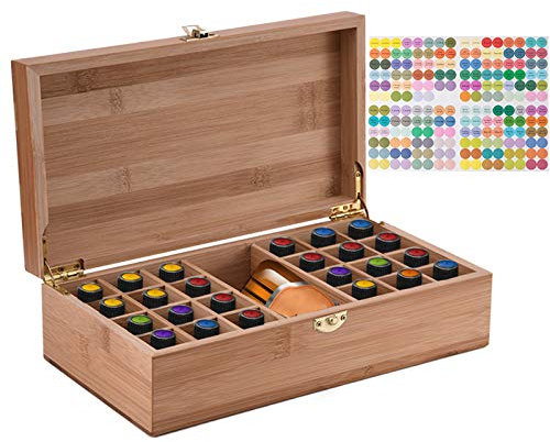 Ätherische Öle Aufbewahrung, Ätherisches Öl Display Ständer Halter Organisator, 36 Löcher Holz Box Veranstalter Aufbewahrung Box für Nagellack, Duftöle, Ätherische Öle