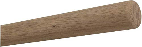 TIBU Eiche Holz unbehandelt Handlauf Geländer 30-500cm Wandhandlauf Wand Treppe ohne Halter, Länge 3200 mm 320 cm 3,2 m und Enden Radius gefräst