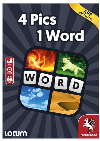 Pegasus Spiele 18323E - 4 Pictures 1 Word - The Cardgame