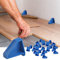 Tezoro Laminat-Holzfußboden-Werkzeuge (24 Stück), Boden-Abstandhalter, 1/4 Zoll Lücke, spezielles Dreieck Design, blau, Kunststoff