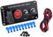 EVGATSAUTO Racing Panel, 20A 12V 4 Grupo Interruptor de encendido Panel de encendido Botón de arranque del motor para coche de carreras Aleación de aluminio Ajuste universal para coches de carreras de