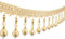 Yalulu Makramee mit Perlen zum Aufhängen, Quaste, Fransenborte, für Vorhänge, Tischdecke, Heimdekoration (Gold)