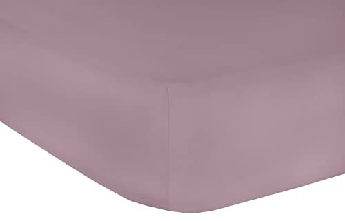 Mr.Sandman Elastan Basic Spannbetttuch Aubergine Größe 180-200x200-220cm