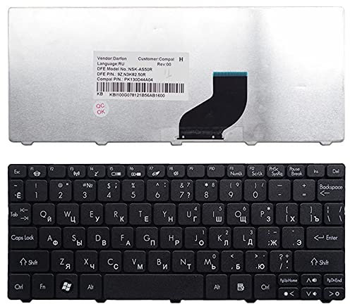 Tastiera di Ricambio per Laptop Tastiera RU Laptop Russa Versione per Acer Aspire One D255 / D255E / D257