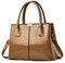 NICOLE & DORIS Handtaschen Damen Mode Krokoprägung Henkeltasche Lackleder Handtasche Shopper Umhängetaschen Damentasche mit Reißverschluss Gold