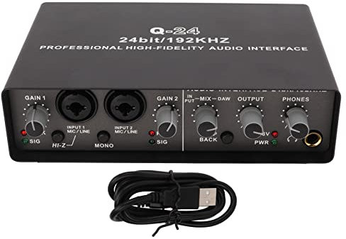 Akozon Carte Son USB en Direct Mixage Numérique Enregistrement sur Ordinateur en Direct Carte Son Externe USB Carte Son de Diffusion pour OS X pour iOS Studio