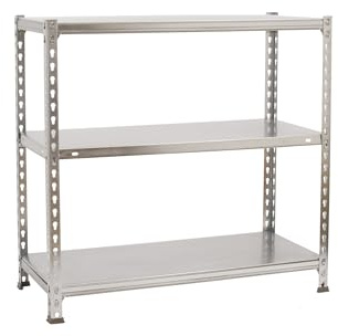Simon Rack Schwerlastregal, 900x900x400 mm, Bis 70 kg Belastbar, 3 Verstellbare Ablagen, Kellerregal, Lagerregal, Verzinkt - Ecoclick
