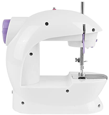 Machine à coudre portable, machine à coudre automatique électrique avec pédales,Mini Machine à Coudre, Machine à Coudre Portable à surjeteuse électrique à Deux Vitesses avec Accessoires(202)