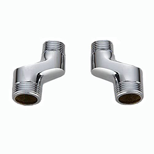 BiaoTeng Raccord Excentré Mitigeur Bain Douche,Raccord Laiton 3/4 1/2,Raccord Excentré 1/2 3/4,Raccord Chrome 3/4 1/2,Raccord Excentré Long,Chrome B