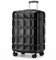 KONO Koffer Groß XL Hartschalenkoffer Groß 72cm Zwillingsrollen ABS Koffer Trolleys Reisekoffer mit TSA Schloss 4 Rollen, 72x49x31cm (Groß Koffer, Schwarz)