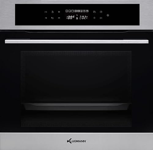 Klugmann Einbaubackofen KO1076TFX, 76 l, Edelstahl, 1-fach-Teleskopauszug, Easy-To-Clean, 10 Funktionen