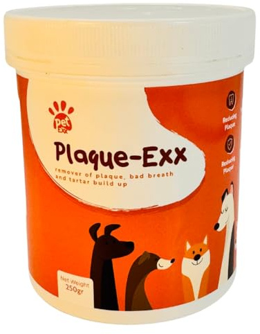 PlaqueExx solución de algas marinas en polvo para el cuidado dental para gatos y perros - Eliminador de placa y sarro y mal aliento en mascotas