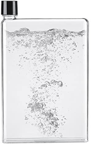Bouteille D'Eau Plate 750 Ml A5 en Plastique RéUtilisable, A5 Bouteille D'Eau Plate éTanche pour L'éCole, Les ActivitéS En Plein Air, La Gym, Le Cyclisme, La RandonnéE (Transparent)