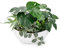 Hollyone Plantes artificielles mixtes de 30 cm dans un pot blanc, plantes artificielles décoratives avec pot bateau, plantes artificielles d'intérieur pour décoration d'intérieur, chambre, salle de